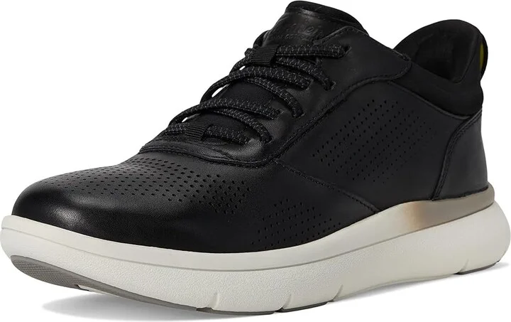 Florsheim Fleet Perf Toe Elastic Lace Sneakers Men's Shoes Black : 8.5 W (3E), Leather - Image 5