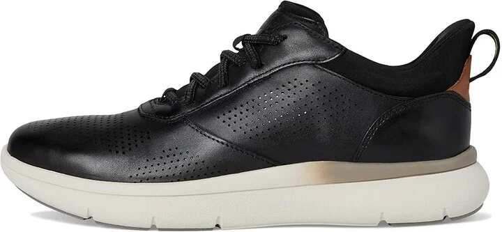 Florsheim Fleet Perf Toe Elastic Lace Sneakers Men's Shoes Black : 8.5 W (3E), Leather - Image 6