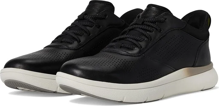 Florsheim Fleet Perf Toe Elastic Lace Sneakers Men's Shoes Black : 8.5 W (3E), Leather