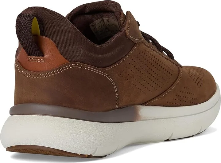 Florsheim Fleet Perf Toe Elastic Lace Sneakers Men's Shoes Brown Crazy Horse : 12 M (D), Leather - Image 4