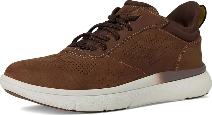 Florsheim Fleet Perf Toe Elastic Lace Sneakers Men's Shoes Brown Crazy Horse : 12 M (D), Leather - Image 5