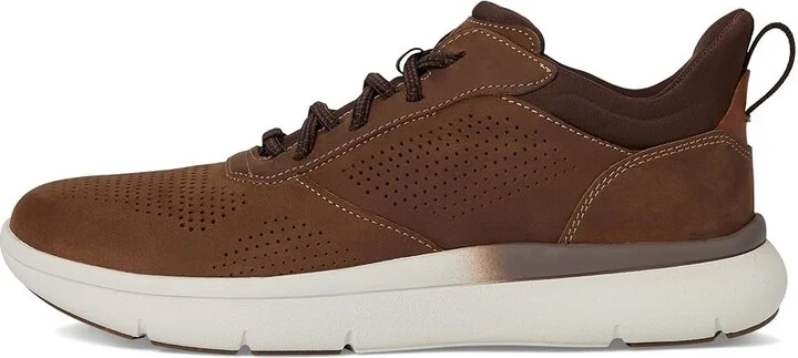 Florsheim Fleet Perf Toe Elastic Lace Sneakers Men's Shoes Brown Crazy Horse : 12 M (D), Leather - Image 6