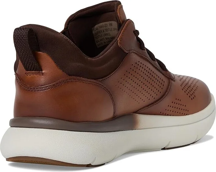 Florsheim Fleet Perf Toe Elastic Lace Sneakers Men's Shoes Cognac : 8 W (3E), Leather - Image 4
