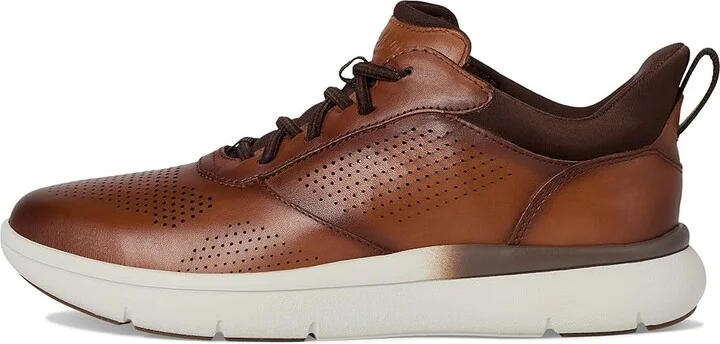 Florsheim Fleet Perf Toe Elastic Lace Sneakers Men's Shoes Cognac : 8 W (3E), Leather - Image 6