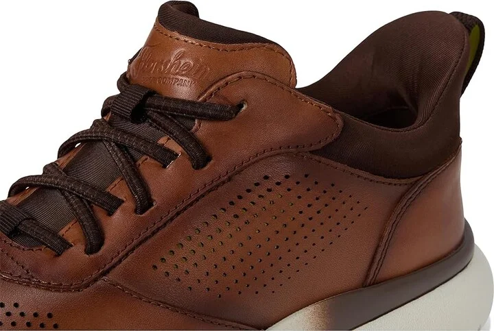 Florsheim Fleet Perf Toe Elastic Lace Sneakers Men's Shoes Cognac : 8 W (3E), Leather - Image 7