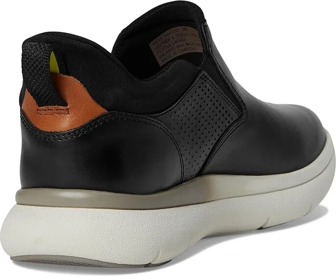 Florsheim Fleet Plain Toe Slip-On Sneakers Men's Shoes Black : 10.5 M (D), Leather - Image 4