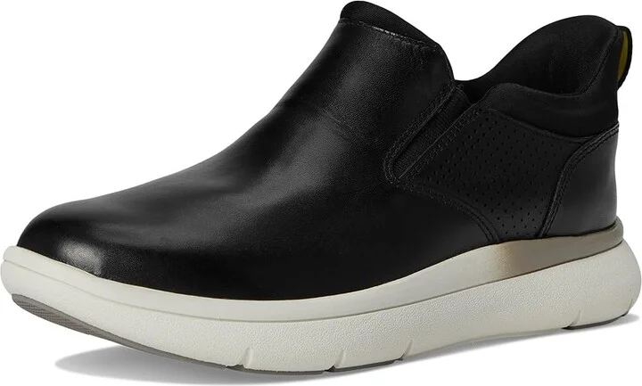 Florsheim Fleet Plain Toe Slip-On Sneakers Men's Shoes Black : 10.5 M (D), Leather - Image 5