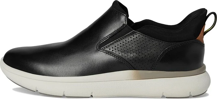 Florsheim Fleet Plain Toe Slip-On Sneakers Men's Shoes Black : 10.5 M (D), Leather - Image 6