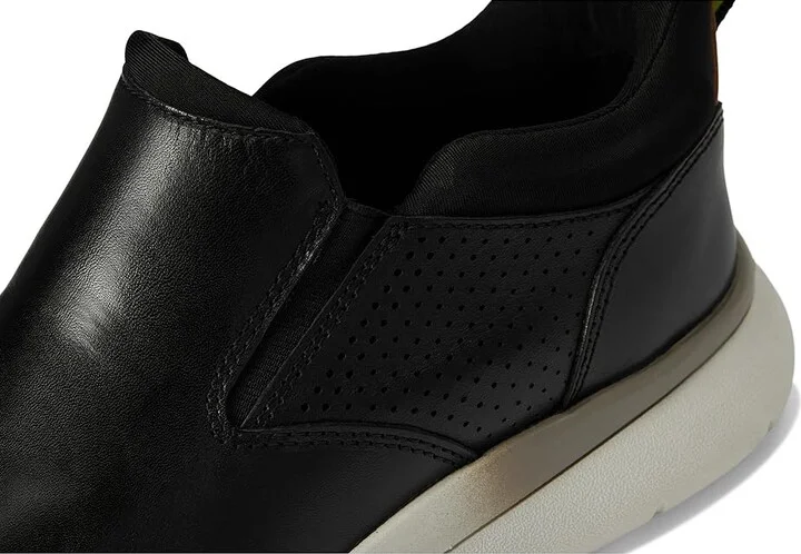 Florsheim Fleet Plain Toe Slip-On Sneakers Men's Shoes Black : 10.5 M (D), Leather - Image 7