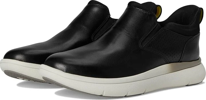 Florsheim Fleet Plain Toe Slip-On Sneakers Men's Shoes Black : 10.5 M (D), Leather