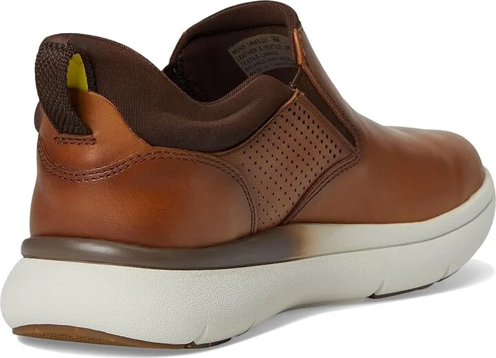 Florsheim Fleet Plain Toe Slip-On Sneakers Men's Shoes Cognac : 8.5 M (D), Leather - Image 4