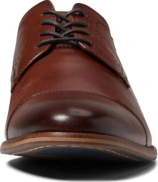 Florsheim Flex Cap Toe Oxford Men's Shoes Cognac Smooth Leather : 7 M (D) - Image 2