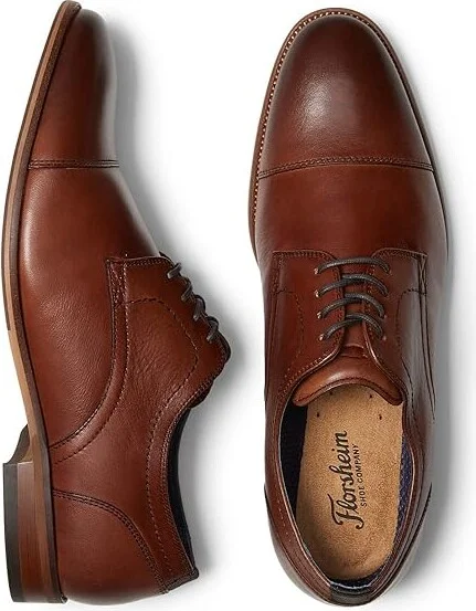 Florsheim Flex Cap Toe Oxford Men's Shoes Cognac Smooth Leather : 7 M (D)
