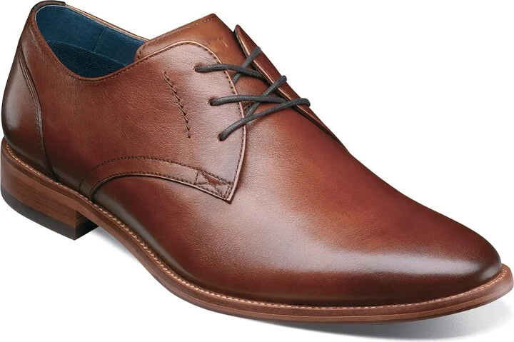 Florsheim Flex Plain Toe Oxford Mens Oxford 75 2E US Cognac
