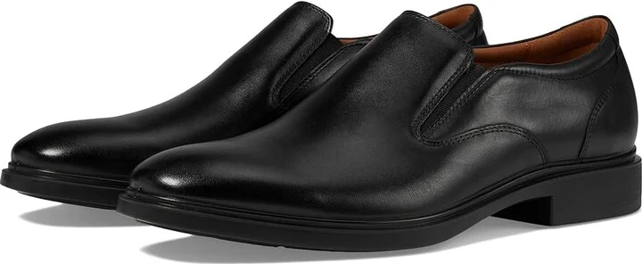 Florsheim Forecast Plain Toe Slip-On Men's Shoes Black Smooth : 7.5 M (D), Leather