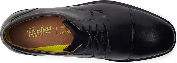 Florsheim Forecast Waterproof Cap Toe Oxford Men's Shoes Black Smooth : 7 M (D), Leather - Image 2