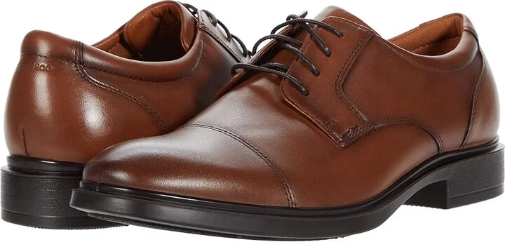 Florsheim Forecast Waterproof Cap Toe Oxford Men's Shoes Cognac Smooth : 8 M (D), Leather