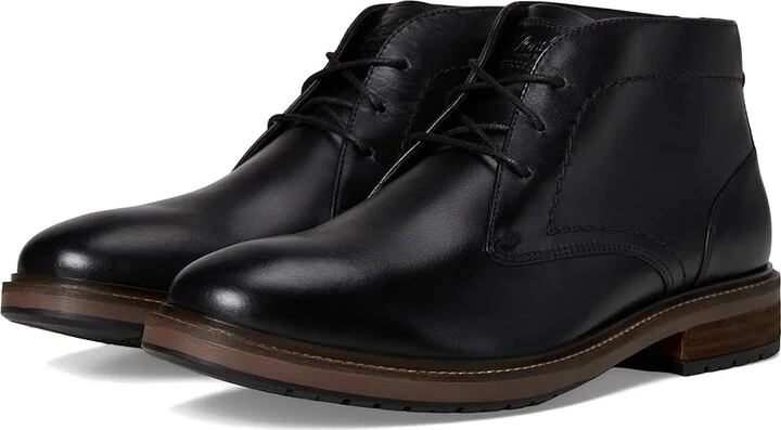 Florsheim Forge Plain Toe Chukka Men's Boots Black : 7 W (3E), Leather