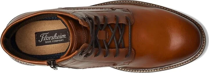 Florsheim Forge Plain Toe Lace Boot Men's Boots Cognac : 7 W (3E), Leather - Image 2