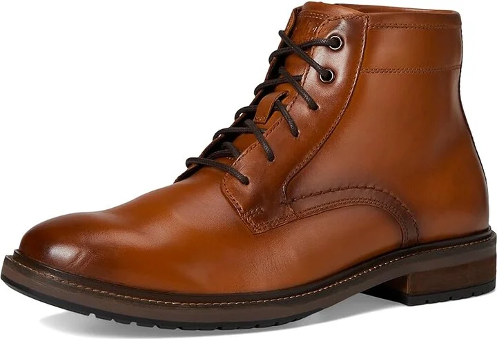Florsheim Forge Plain Toe Lace Boot Men's Boots Cognac : 7 W (3E), Leather - Image 5