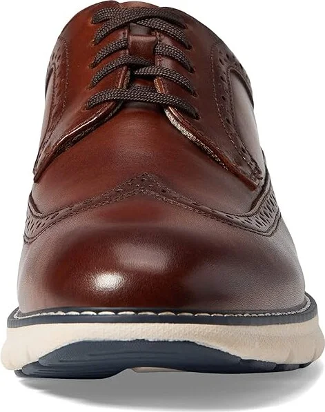 Florsheim Frenzi Wing Tip Oxford Men's Shoes Cognac Smooth/White Sole : 8 M (D), Leather - Image 5