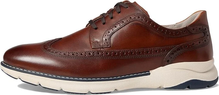 Florsheim Frenzi Wing Tip Oxford Men's Shoes Cognac Smooth/White Sole : 8 M (D), Leather - Image 6