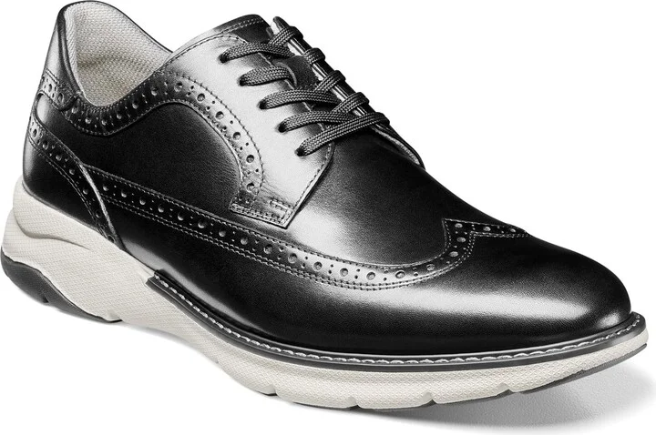 Florsheim Frenzi Wingtip Oxford Mens Oxford 8 DM US Blackwhite