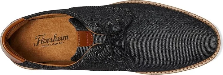 Florsheim Herington Canvas Plain Toe Oxford Men's Shoes Black : 7 M (D), Canvas/Rubber - Image 2