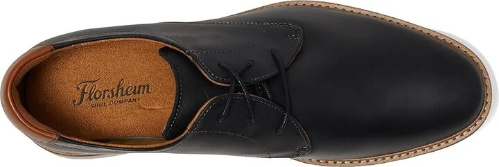 Florsheim Herington Plain Toe Oxford Men's Shoes Black Crazy Horse : 7 M (D), Leather/Rubber - Image 2