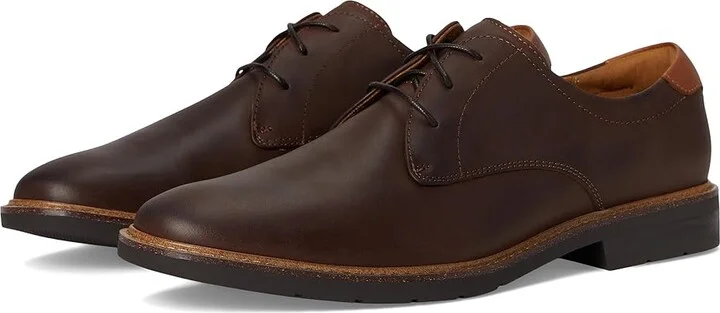 Florsheim Herington Plain Toe Oxford Men's Shoes Brown Crazy Horse : 8 M (D), Leather/Rubber