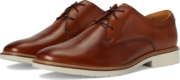 Florsheim Herington Plain Toe Oxford Men's Shoes Coganc : 9.5 W (3E), Leather/Rubber
