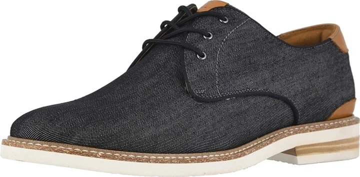 Florsheim Highland Canvas Plain Toe Oxford Men's Shoes Blalck Canvas/White Sole : 7 M (D) - Image 2
