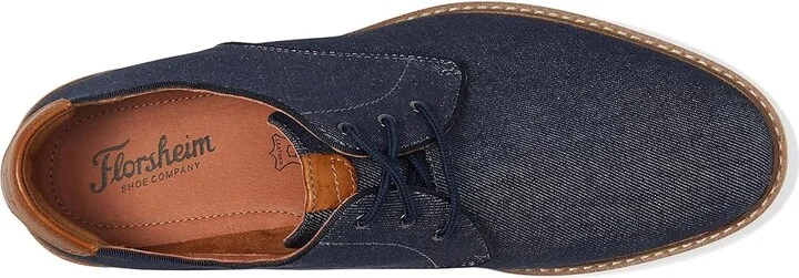 Florsheim Highland Canvas Plain Toe Oxford Men's Shoes Navy Canvas/White Sole : 7 M (D) - Image 3