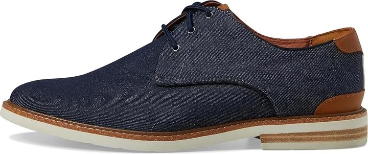 Florsheim Highland Canvas Plain Toe Oxford Men's Shoes Navy Canvas/White Sole : 7 M (D) - Image 7