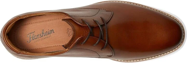 Florsheim Highland Plain Toe Oxford Men's Shoes Cognac Smooth/White Sole : 7.5 M (D), Leather/Canvas - Image 3