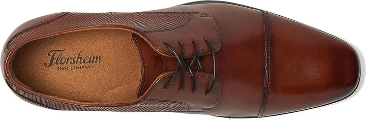 Florsheim Jackson Cap Toe Oxford Men's Shoes Cognac : 8 M (D), Leather - Image 2