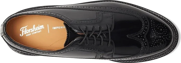 Florsheim Kenmoor Wingtip Oxford Men's Lace Up Wing Tip Shoes Heritage Calf Black : 6 D (M), Leather - Image 3