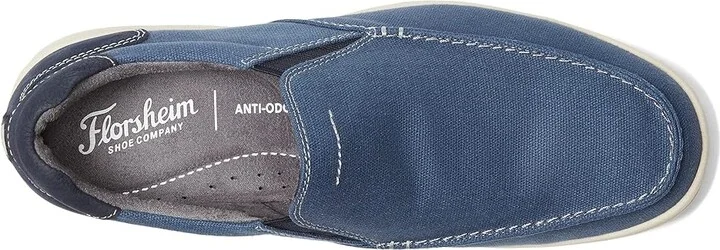 Florsheim Lakeside Canvas Moc Toe Slip-On Men's Shoes Navy Nubuck : 7 M (D) - Image 2
