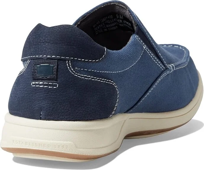 Florsheim Lakeside Canvas Moc Toe Slip-On Men's Shoes Navy Nubuck : 7 M (D) - Image 4