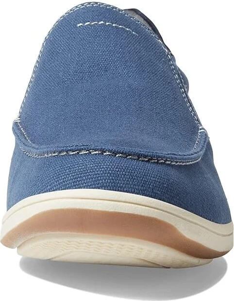 Florsheim Lakeside Canvas Moc Toe Slip-On Men's Shoes Navy Nubuck : 7 M (D) - Image 5