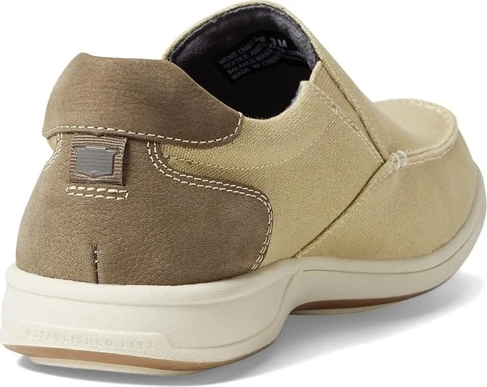 Florsheim Lakeside Canvas Moc Toe Slip-On Men's Shoes Sand Canvas : 7 M (D) - Image 4
