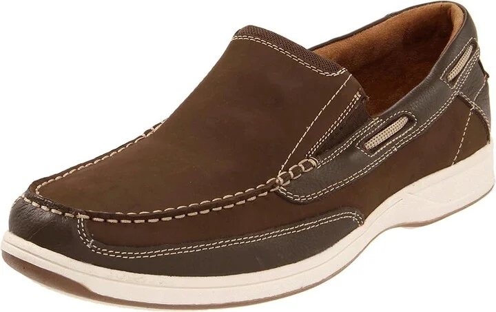Florsheim Lakeside Slip Men's Slip on Shoes Brown Nubuck : 7 M (D) - Image 2