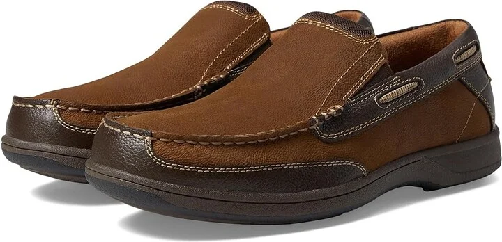 Florsheim Lakeside Slip Men's Slip on Shoes Stone Crazy Horse : 10.5 XW (5E)