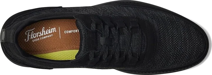 Florsheim Launch Knit Elastic Lace Moc Toe Slip-On Men's Shoes Black : 10 W (3E), Synthetic - Image 2