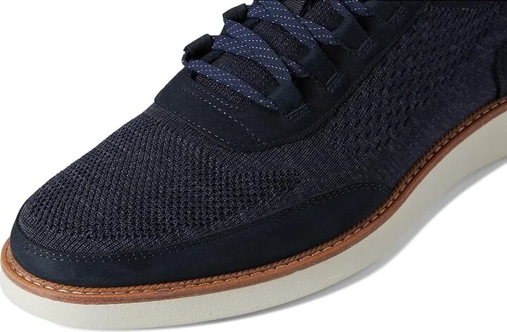 Florsheim Launch Knit Elastic Lace Moc Toe Slip-On Men's Shoes Navy : 8 M (D), Synthetic - Image 7