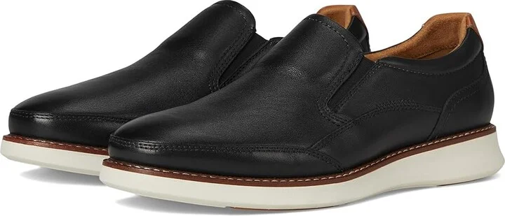 Florsheim Launch Moc Toe Slip-On Men's Shoes Black : 8 W (3E), EVA/Leather/Rubber
