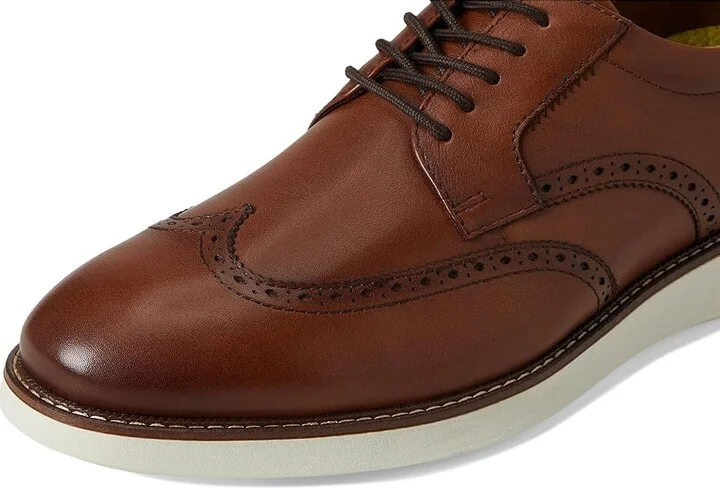 Florsheim Launch Wing Tip Oxford Men's Shoes Cognac : 10 M (D), Leather - Image 7