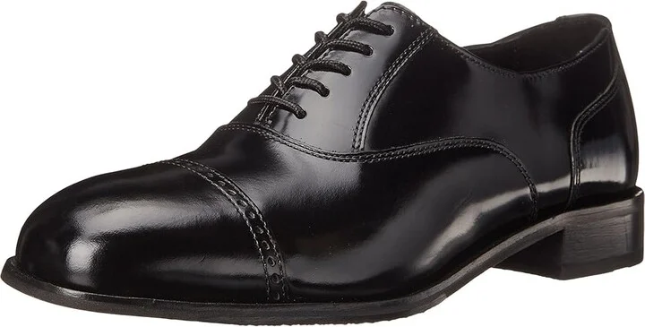 Florsheim Lexington Perfed Tip Men's Lace Up Cap Toe Shoes Black Legacy : 7 D (M), Leather - Image 2