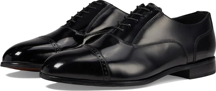 Florsheim Lexington Perfed Tip Men's Lace Up Cap Toe Shoes Black Legacy : 7 D (M), Leather