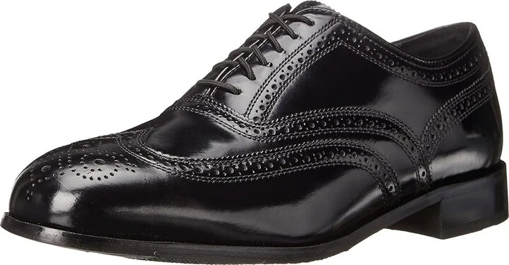 Florsheim Lexington Wingtip Oxford Men's Lace Up Wing Tip Shoes Black Legacy : 7 D (M), Hair Calf/Leather - Image 2